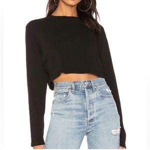 Cotton Citizen Black Crop Top
